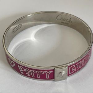 Coach Vintage Poppy Heart Bangle Bracelet